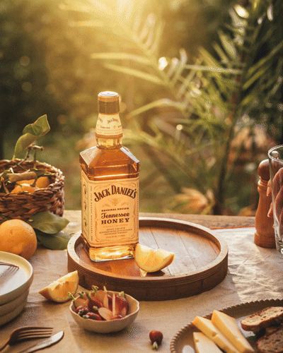 making a cocktail with tennessee honey