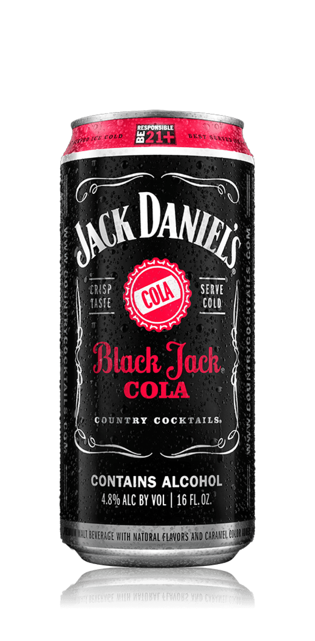 Black Jack Cola Country Cocktail - with reflection
