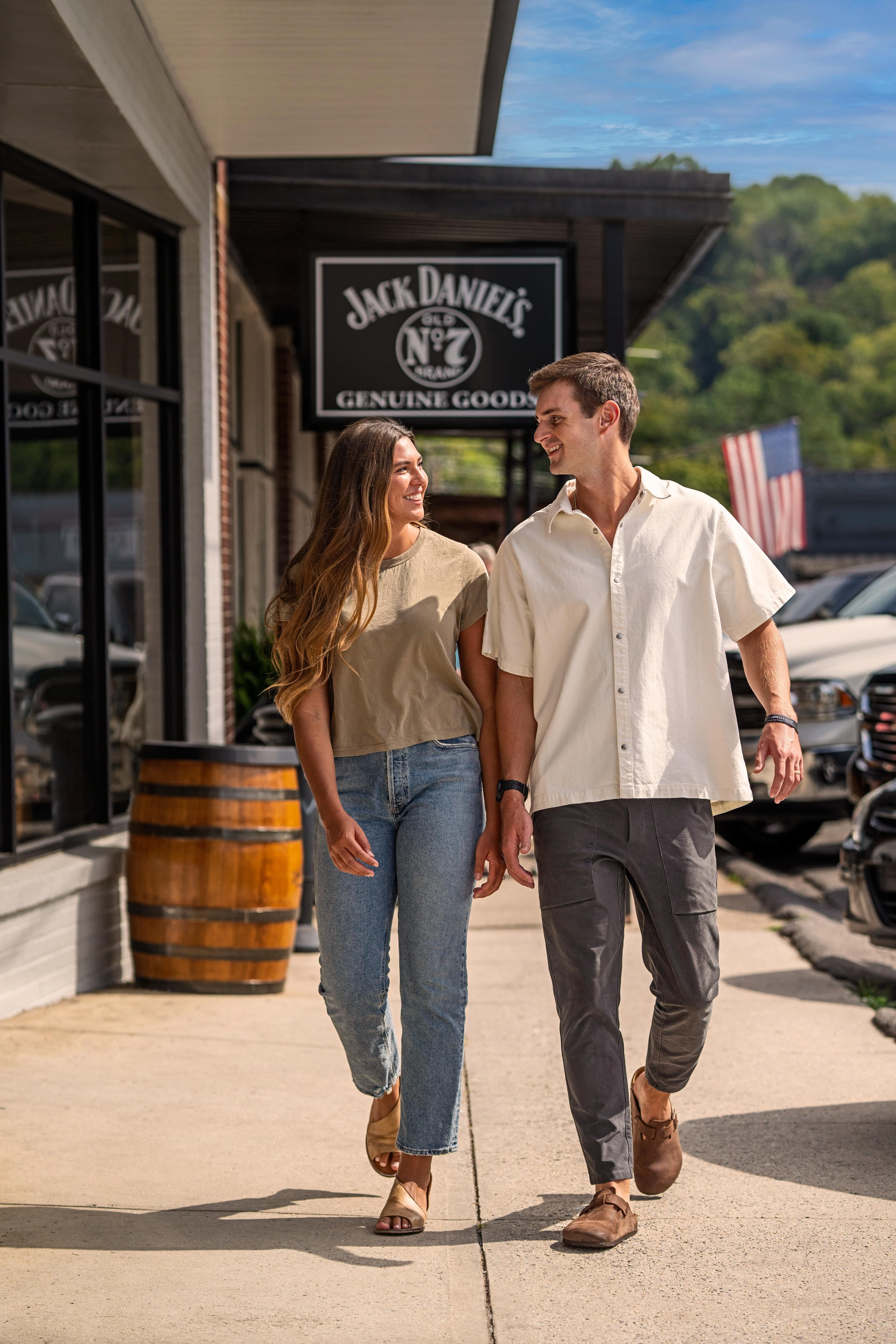 couple walking in lynchburg