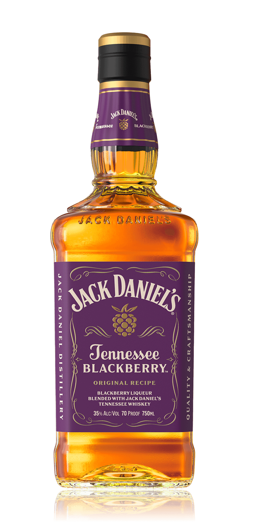 tennessee blackberry - bottle with reflection